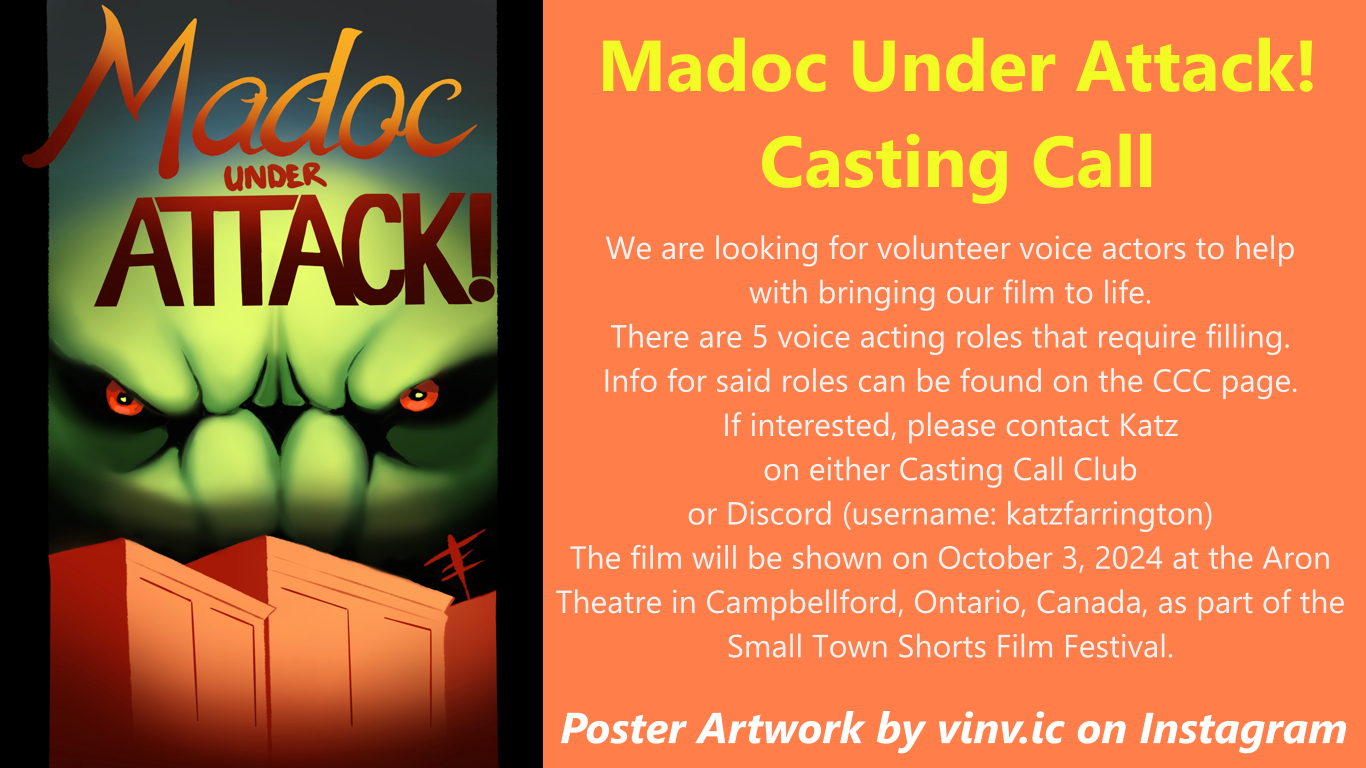 Madoc Under Attack! - VAs needed for original animated short film