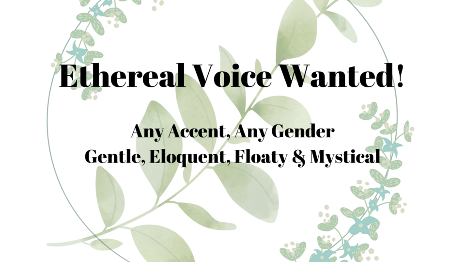 VA Wanted: Ethereal voice for YouTube Project