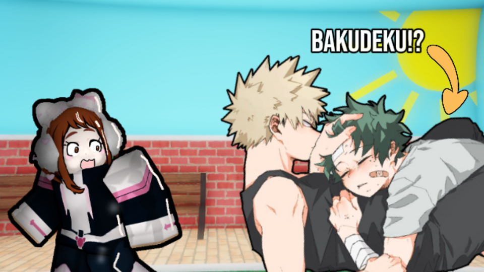 Ochako Crashes Bakudeku's Love Story In roblox!