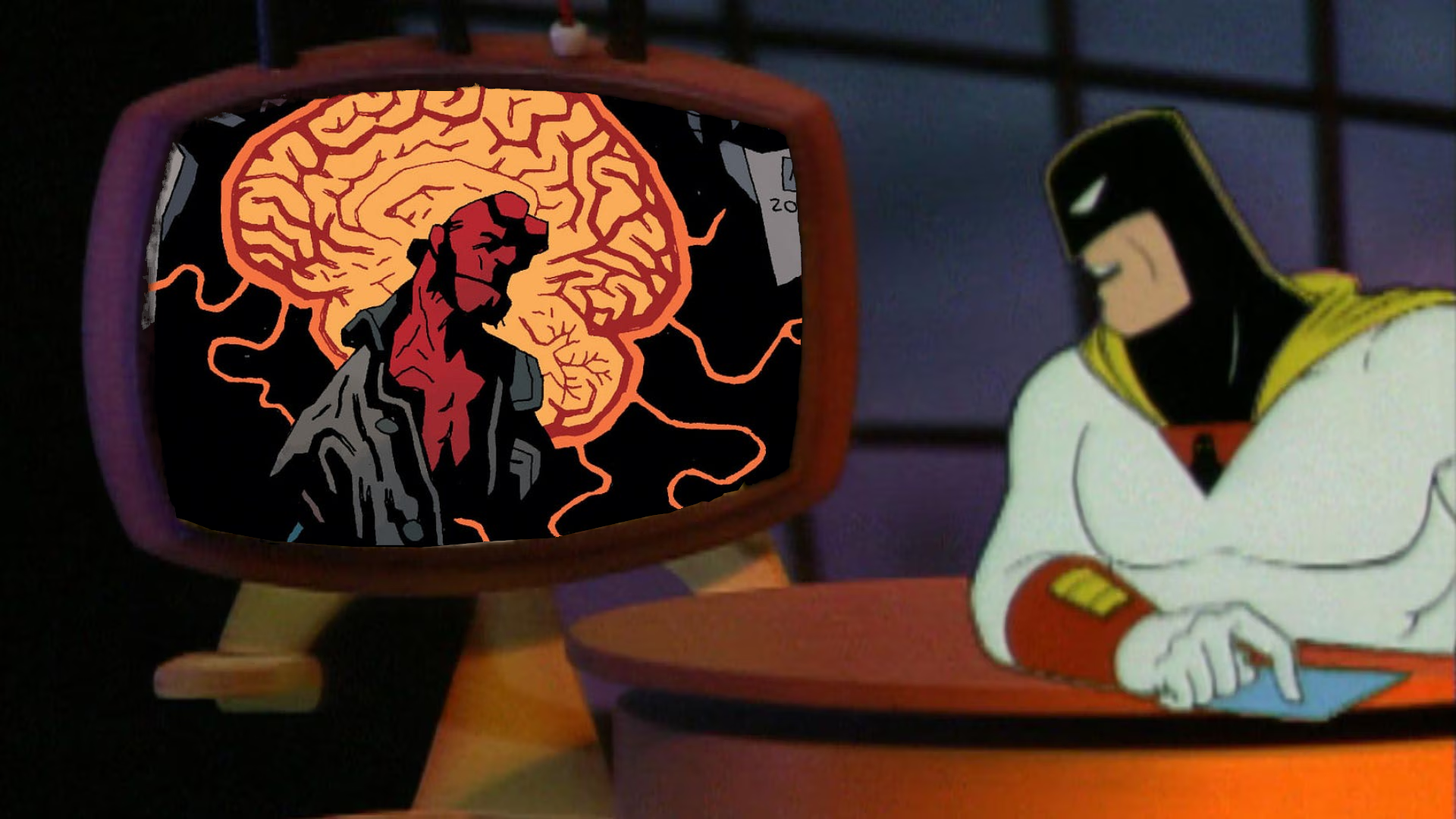 Space Ghost interviews Hellboy