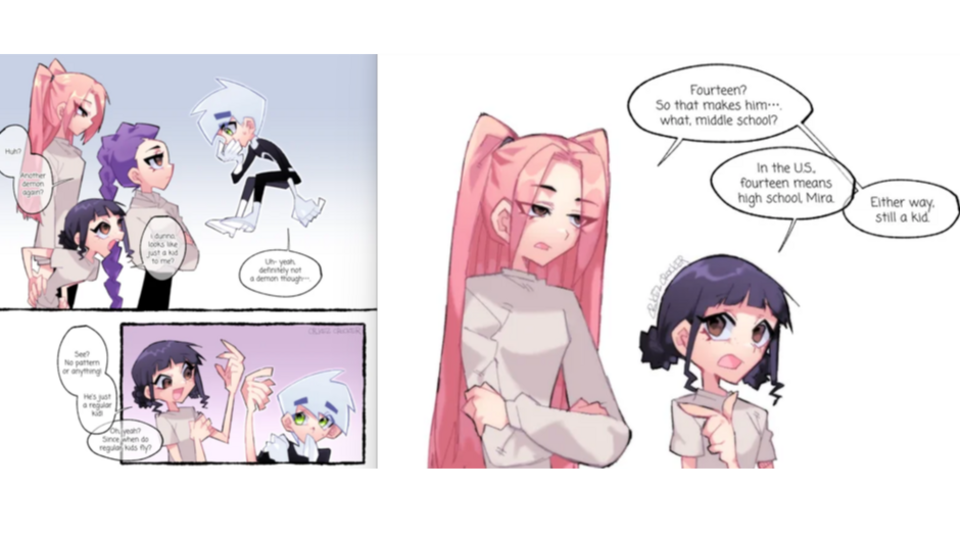 K-pop demon hunter & Danny phantom mini comic